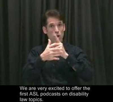 Disability Law Lowdown in ASL – Show 0