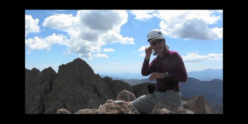 The Mount Eolus and North Eolus with Deaf female mountaineer Heidi Zimmer